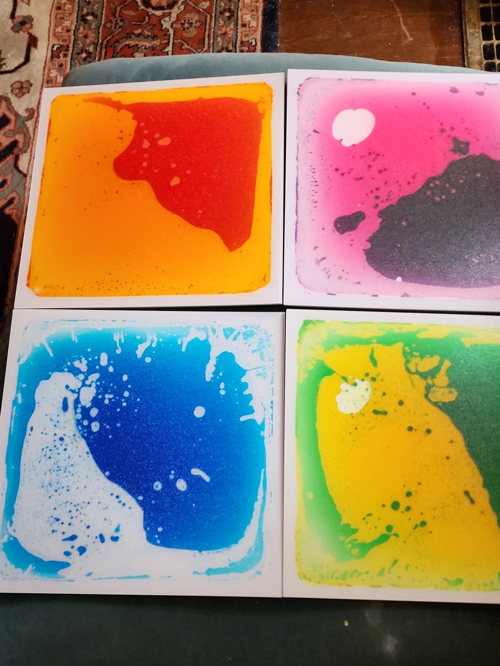 Sensory Walk On/Pattern Change Tiles. Foam Padded Backing. New